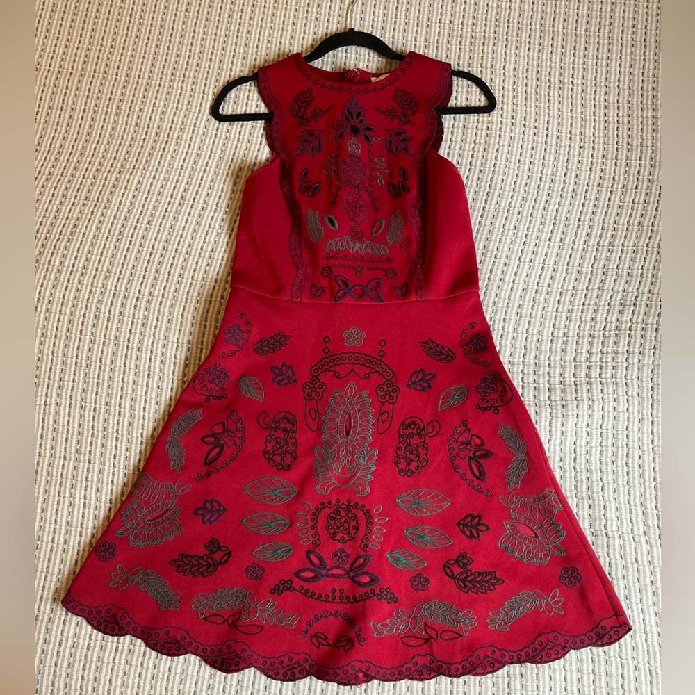 Embroidered Red dress